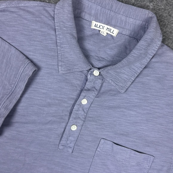 Alex Mill Other - Alex Mill Polo Shirt Mens XL Purple 100% Cotton Short Sleeve Casual Pocket